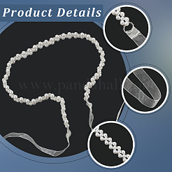 Plastic Imitation Pearl Beaded Chain Belts&nbsp;AJEW-WH20070-051