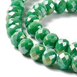 Electroplate Glass Beads Strands&nbsp;GLAA-F001-8x6mm-MAB