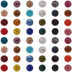 240Pcs 24 Colors Pave Disco Ball Beads&nbsp;RB-PA0001-09B