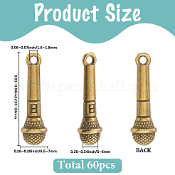 60Pcs Tibetan Style Zinc Alloy Pendants&nbsp;FIND-SC0016-31AB