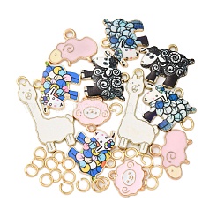 Alloy Enamel Pendants&nbsp;ENAM-FP0002-48