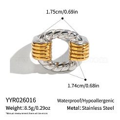 304 Stainless Steel Open Cuff Rings for Women&nbsp;QS2426-2