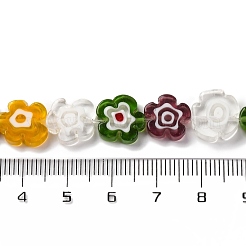 Handmade Millefiori Lampwork Beads Strands&nbsp;LAMP-G164-03J