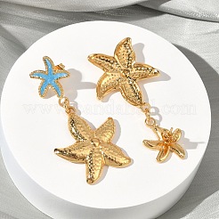 Starfish 304 Stainless Steel Enamel Dangle Stud Earrings&nbsp;EJEW-B156-03G