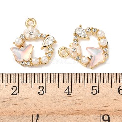 Alloy Rhinestone Pendants&nbsp;FIND-C074-21KCG-01
