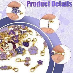 20Pcs 20 Styles Alloy Enamel Pendant Decorations&nbsp;HJEW-FS00047