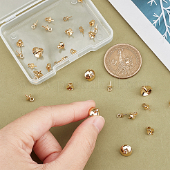 40Pcs 4 Style Brass Cup Pearl Peg Bails Pin Pendants&nbsp;FIND-BBC0001-13G