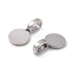 Tibetan Style Alloy Glue On Flat Pad Pendant Bails&nbsp;X-TIBEP-1124-AS-FF