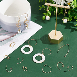 64Pcs 8 Style Brass Earring Hooks&nbsp;KK-PH0005-93