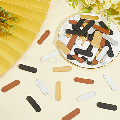 100Pcs 5 Colors PU Leather Label Tags&nbsp;AJEW-CL0001-36