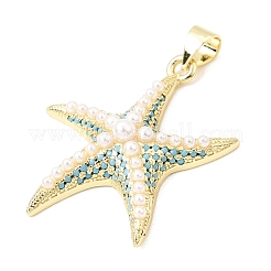 Brass Micro Pave Cubic Zirconia Pendants&nbsp;CU-CBA7D12-07G