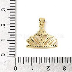 Rack Plating Brass Micro Pave Cubic Zirconia Pendants&nbsp;KK-P241-04G