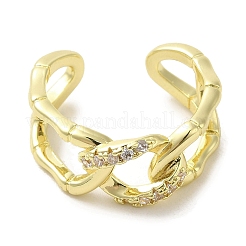 Brass Micro Pave Cubic Zirconia Rings for Women&nbsp;RJEW-E295-33G