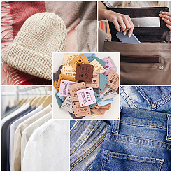 60Pcs 10 Colors Microfiber Label Tags&nbsp;DIY-CL0002-04