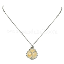 Tarnish Resistant 304 Stainless Steel Cable Chains Macrame Pouch Empty Stone Holder for Pendant Necklaces Making&nbsp;NJEW-TA00086-01