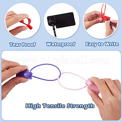 60Pcs 6 Colors Rectangle Plastic Hang Tag Fasteners&nbsp;FIND-TA0010-04