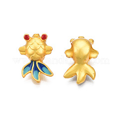 Rack Plating Brass Enamel European Beads&nbsp;OPDL-N004-004B
