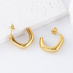 304 Stainless Steel C-shaped Stud Earrings for Women&nbsp;DK1241