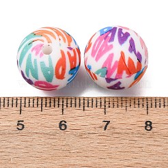 Food Grade Eco-Friendly Printed Silicone Beads&nbsp;SIL-A013-01A-01