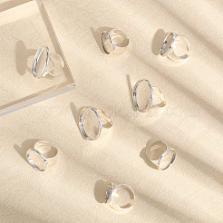 16Pcs 4 Size Adjustable Brass Finger Rings Components&nbsp;KK-CA0002-22S