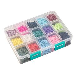 15 Colors Handmade Polymer Clay Beads&nbsp;CLAY-JP0001-04-4mm