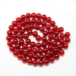 Baking Paint Crackle Glass Bead Strands&nbsp;DGLA-Q023-8mm-YS31