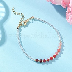 4Pcs Dyed Natural Malaysia Jade & Glass Beaded Bracelets for Women&nbsp;BJEW-JB13076