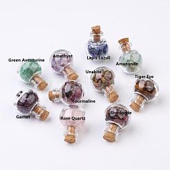 Glass Wishing Bottle Decorations&nbsp;AJEW-JD00005