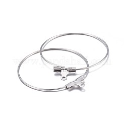 Tarnish Resistant 316 Surgical Stainless Steel Hoop Earring Findings&nbsp;X-STAS-P238-09P-03