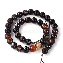 Natural Agate Round Bead Strands&nbsp;G-M117-10mm-01