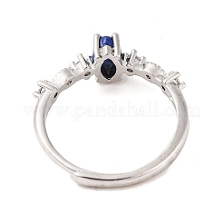Horse Eye Natural Mixed Stone Adjustable Rings&nbsp;RJEW-Q817-02P