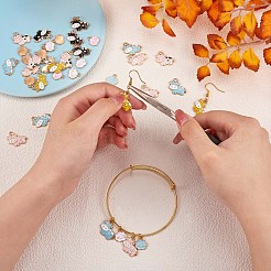 40Pcs Cow Enamel Charm Pendant Colorful Alloy Enamel Charm Animal Pendant for Jewelry Necklace Bracelet Earring Making Crafts&nbsp;JX123A