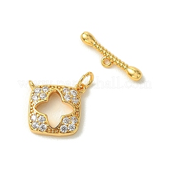 SHEGRACE Bras Micro Pave Clear Cubic Zirconia Toggle Clasps&nbsp;XGRQ5F234-817G