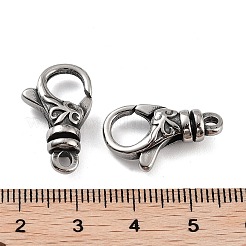 Tibetan Style 316 Stainless Steel Lobster Claw Clasps&nbsp;STAS-K276-12A-AS