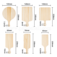 6Pcs 6 Style Wood Big Pendants&nbsp;WOOD-FH0002-11