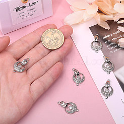  6Pcs Brass Fold Over Clasp with Crystal Rhinestone&nbsp;KK-CA0002-69B