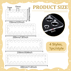 4Pcs 4 Styles Acrylic Yarn Thread Winding Plate&nbsp;DIY-BC0013-91