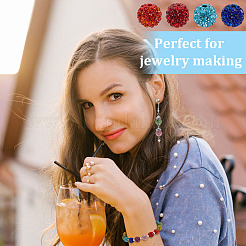 96Pcs 8 Styles Pave Disco Ball Beads&nbsp;RB-GA0001-03