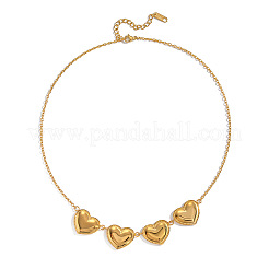 304 Stainless Steel Heart Link Chain Necklaces for Women&nbsp;BM2467