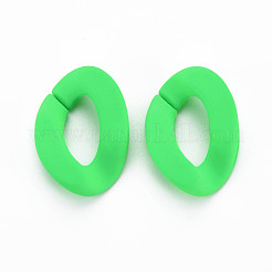 Opaque Spray Painted Acrylic Linking Rings&nbsp;OACR-R249-03E