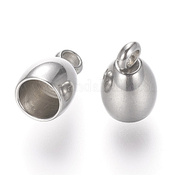 Tarnish Resistant 201 Stainless Steel Cord Ends&nbsp;STAS-E136-61