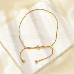 304 Stainless Steel Snake Chain Slider Bracelets for Women&nbsp;BJEW-R013-01G