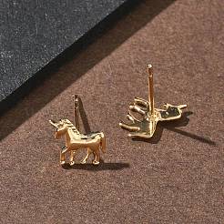Brass Stud Earrings&nbsp;EJEW-F403-07G