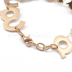 304 Stainless Steel Link Chain Bracelets&nbsp;BJEW-G582-42G