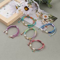 Adjustable Polyester Braided Cord Bracelet Making&nbsp;AJEW-JB00859