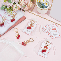 20Pcs Zinc Alloy Enamel Pendant Keychains&nbsp;KEYC-SC0001-97