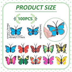 100Pcs PVC Artificial Butterfly Decorations&nbsp;AJEW-UN0002-43