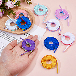 10 Pairs 10 Colors Three-color Mosaic Macaron Color Polyester Shoelaces&nbsp;FIND-FH0011-99