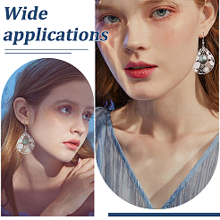 15 Pairs Teardrop with Hollow Flower 304 Stainless Steel Dangle Earrings Making Kits&nbsp;EJEW-UN00029