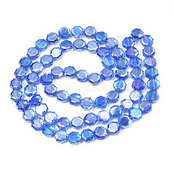 Electroplate Transparent Glass Beads Strands&nbsp;EGLA-N002-27-C03